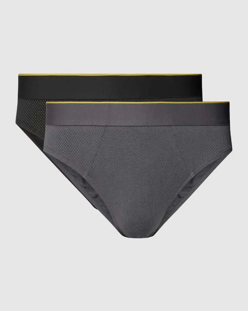 Sloggi Slip mit Allover-Muster im 2er-Pack Modell 'EVER AIRY Black