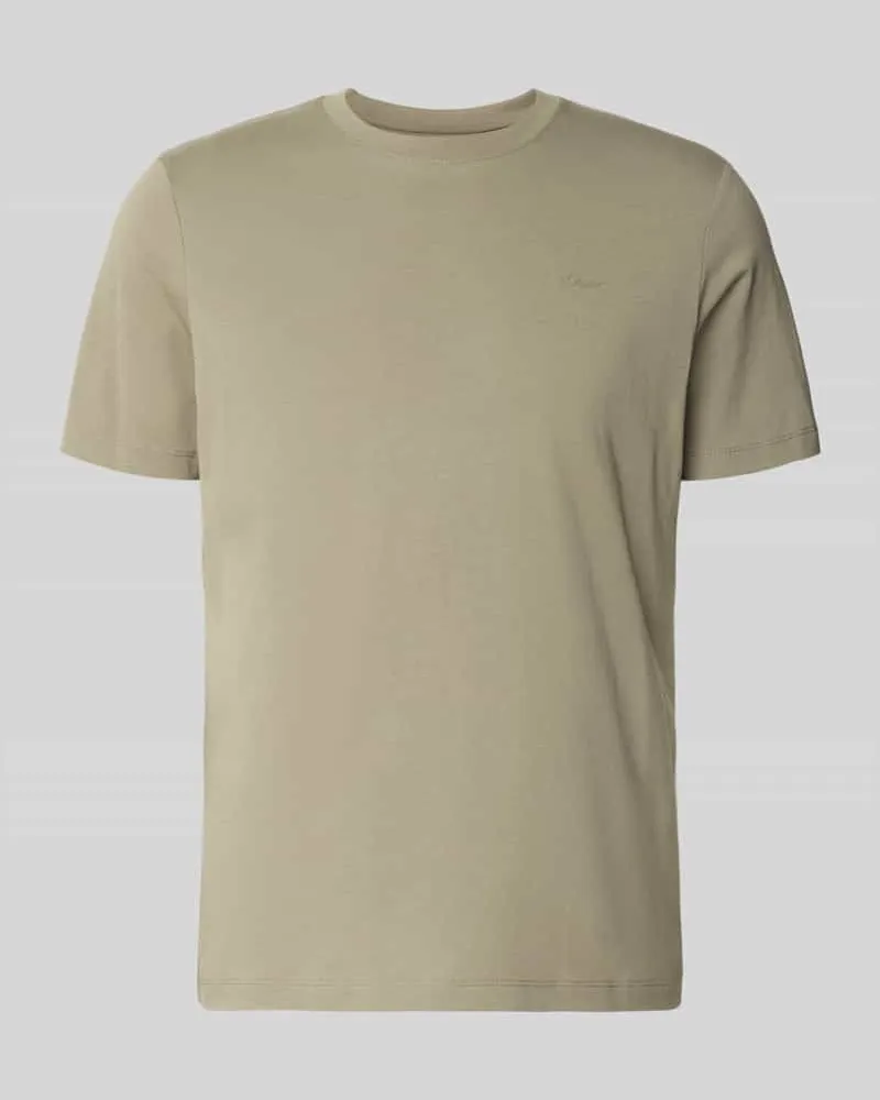S.Oliver Regular Fit T-Shirt aus reiner Baumwolle Khaki