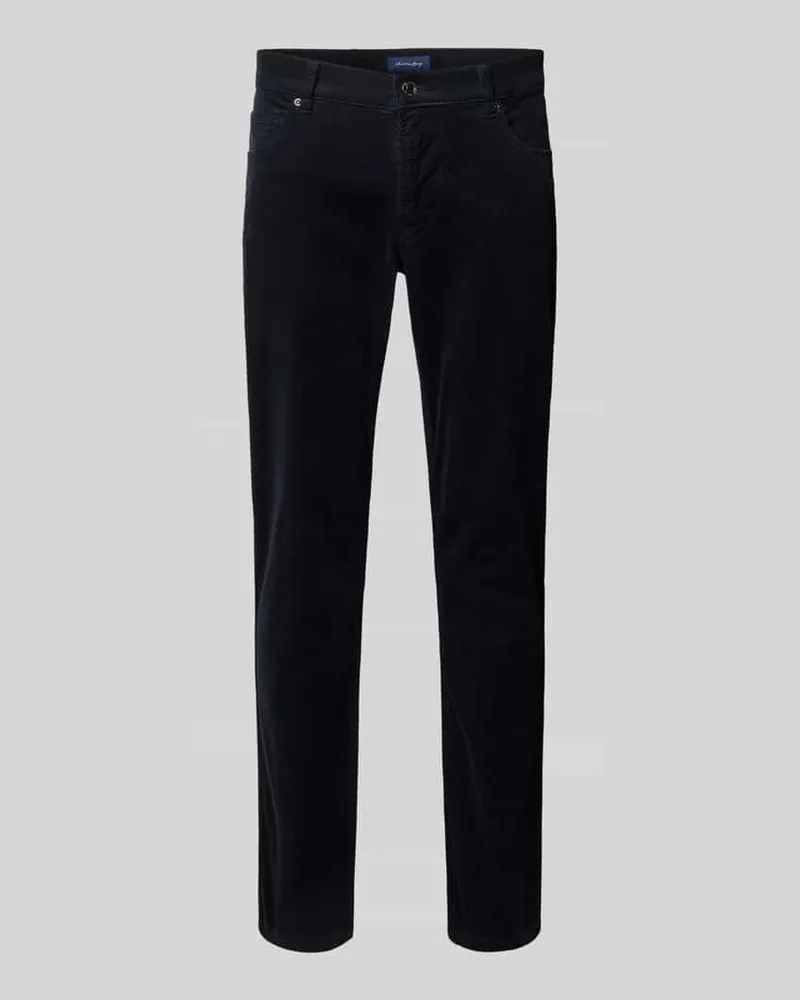 Christian Berg Cordhose Five Pockets aus Baumwoll-Mix Marine