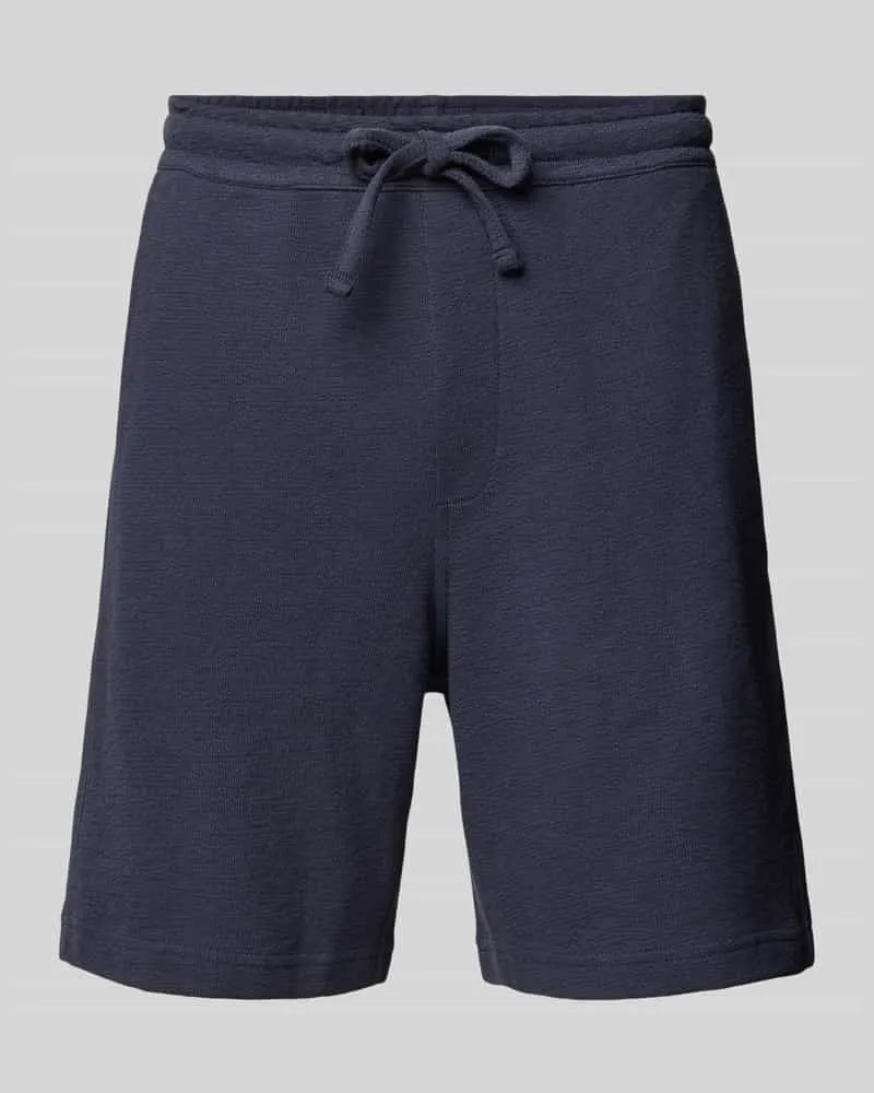 ECOALF Regular Fit Shorts mit Strukturmuster Modell 'SARDAALF Marine