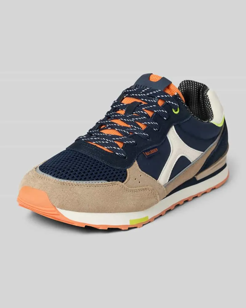 Bullboxer Sneaker aus Leder-Mix Blau