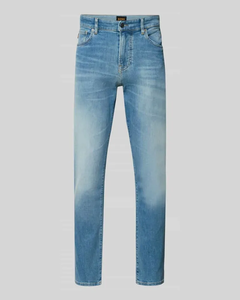 HUGO BOSS Slim Fit Jeans aus Baumwoll-Mix Modell 'ONYX Jeansblau