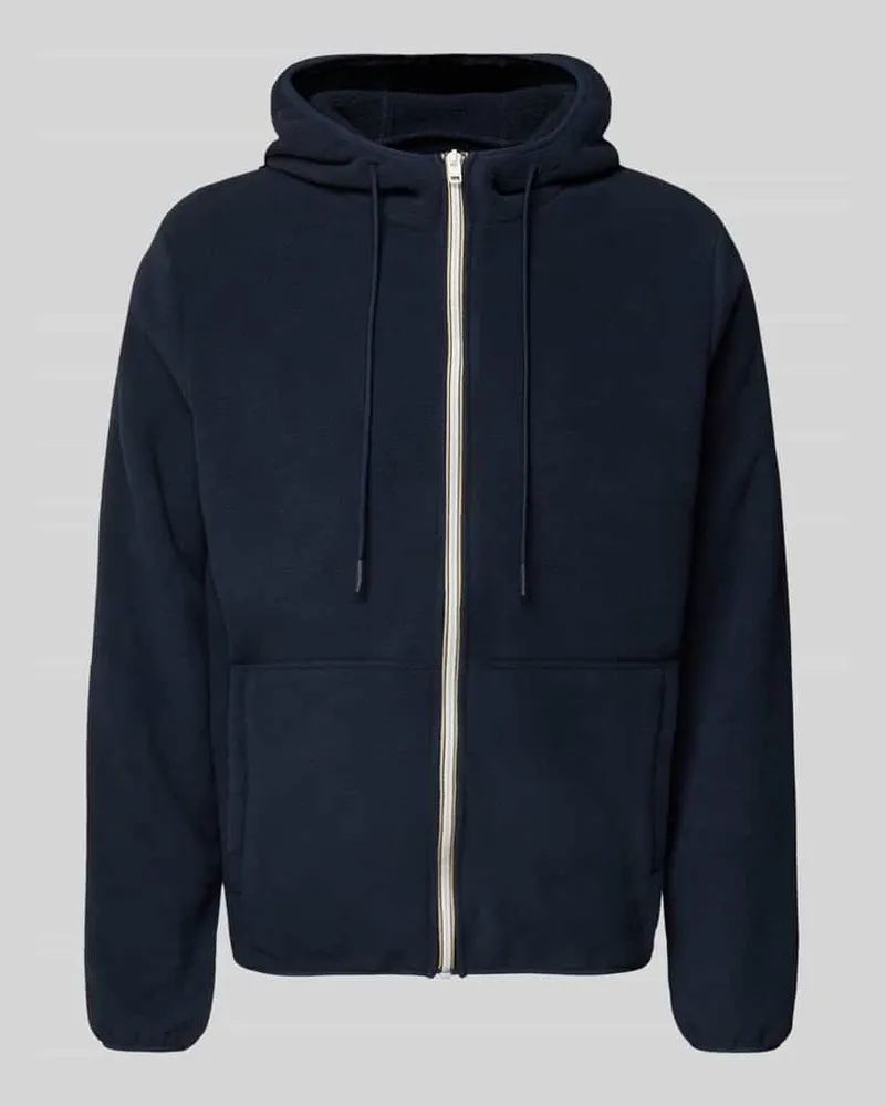 Blend Fleecejacke mit Kapuze Modell 'FROST Dunkelblau