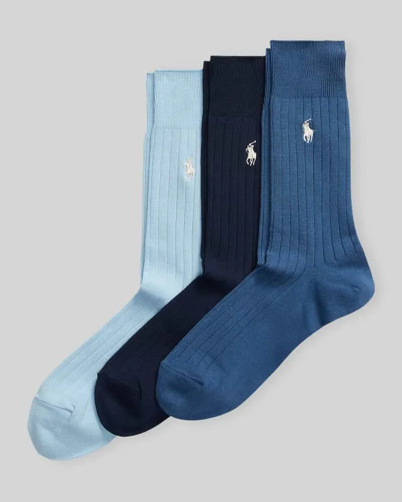 Ralph Lauren Socken aus Baumwoll-Mix im 3er-Pack Jeansblau