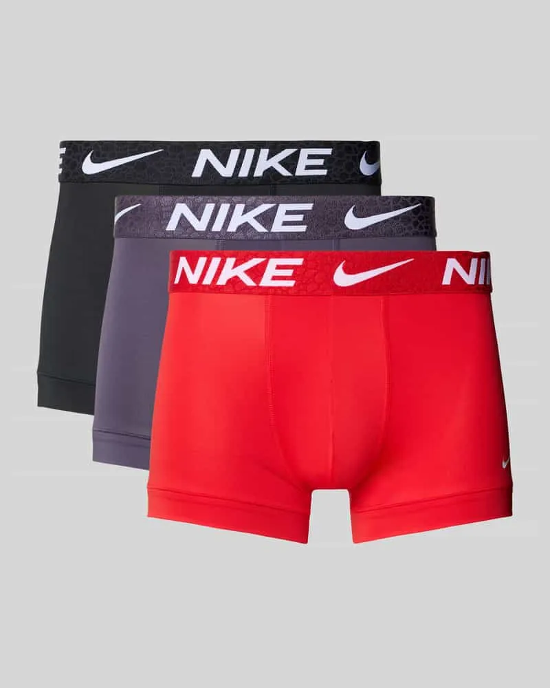 Nike Trunks mit elastischem Bund im 3er-Pack Rot