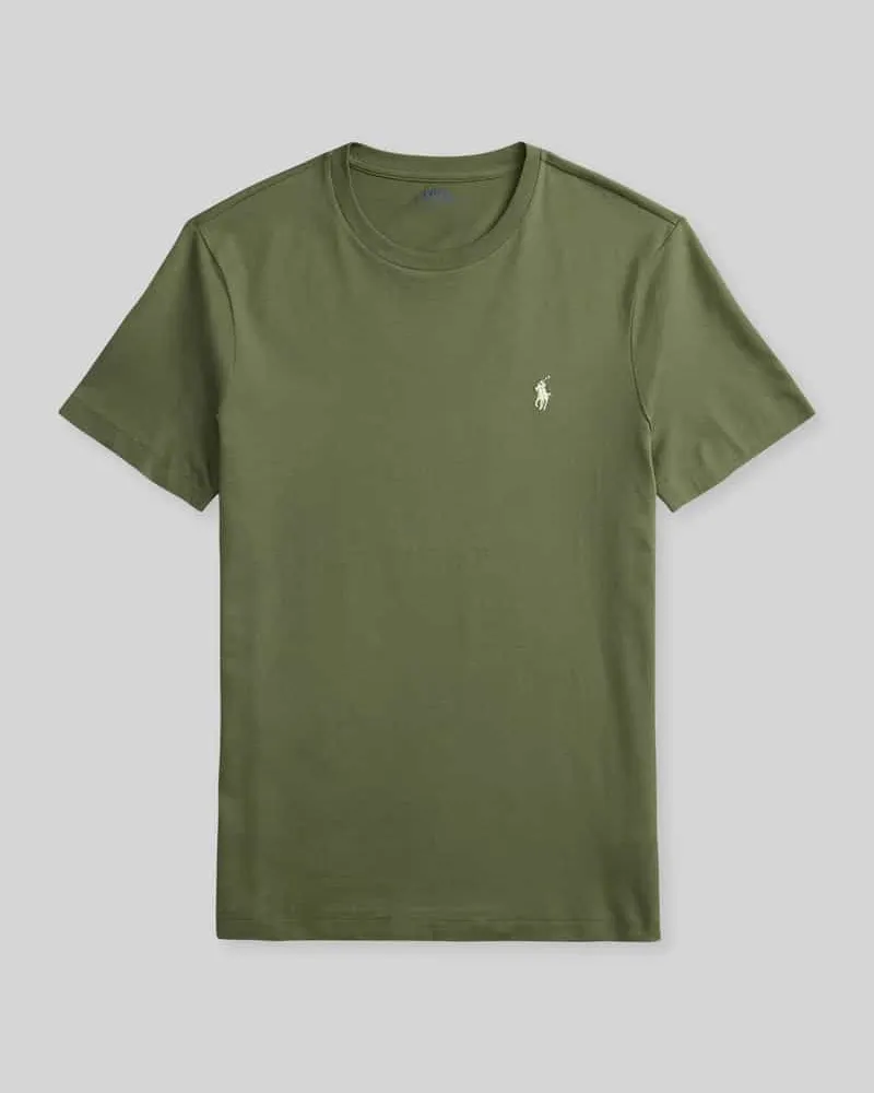 Ralph Lauren Regular Fit T-Shirt aus reiner Baumwolle Khaki