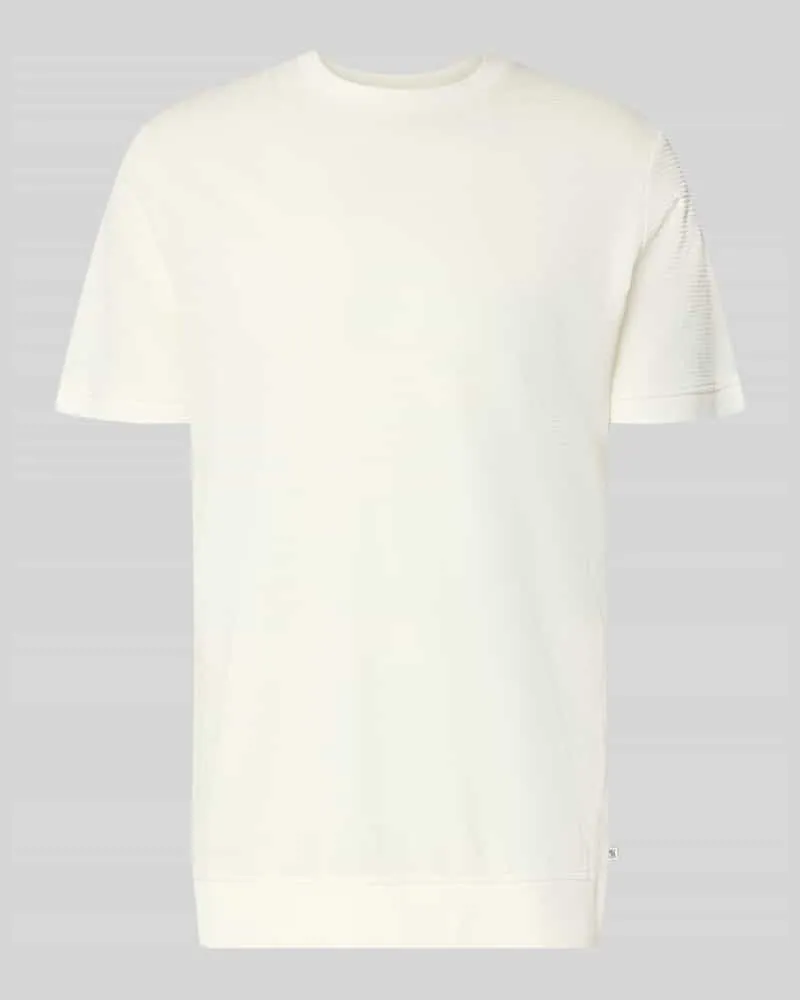 S.Oliver Regular Fit T-Shirt aus Baumwoll-Mix Weiss