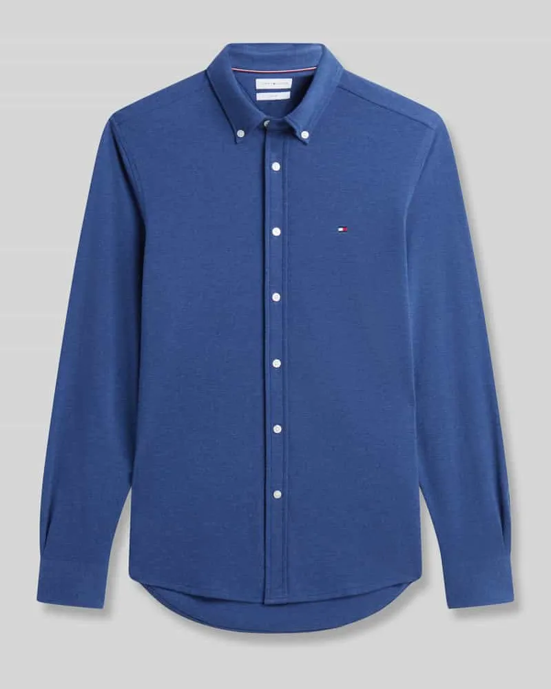 Tommy Hilfiger Slim Fit Freizeithemd mit Logo-Stickerei Blau