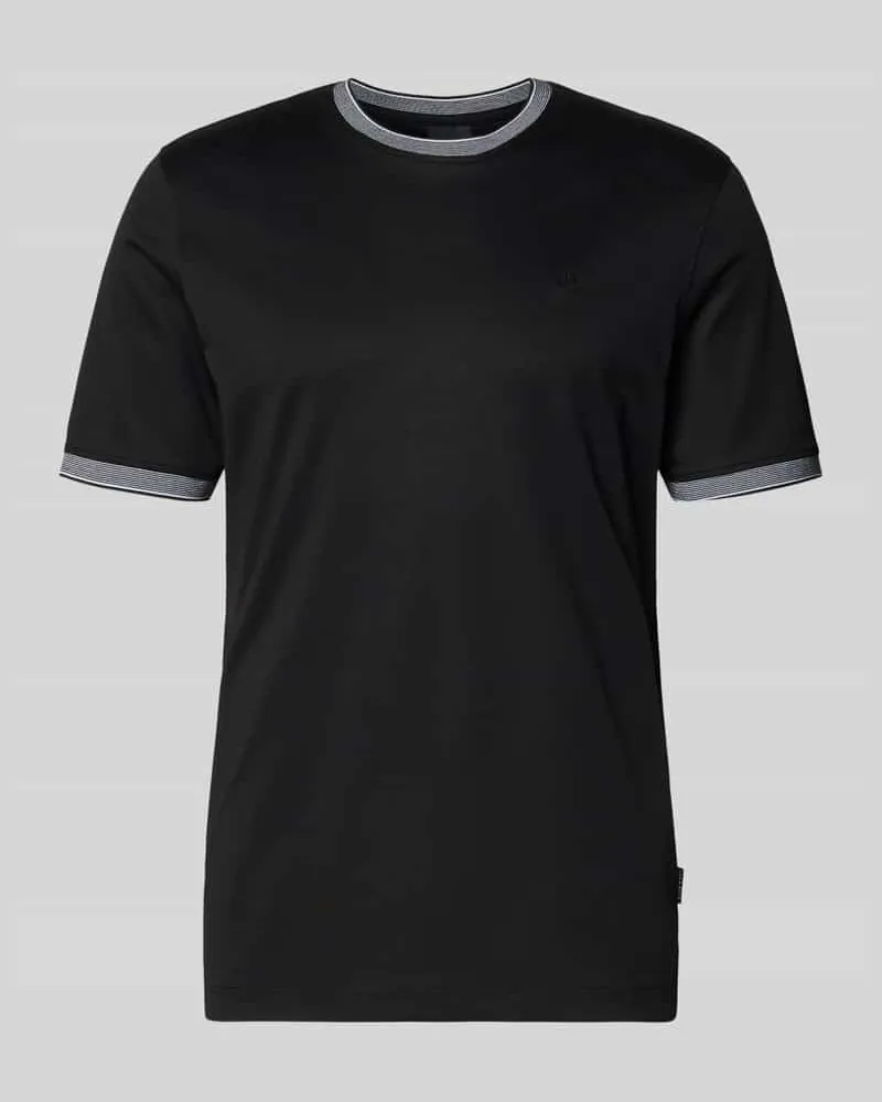 Bugatti T-Shirt mit Rundhalsausschnitt Black