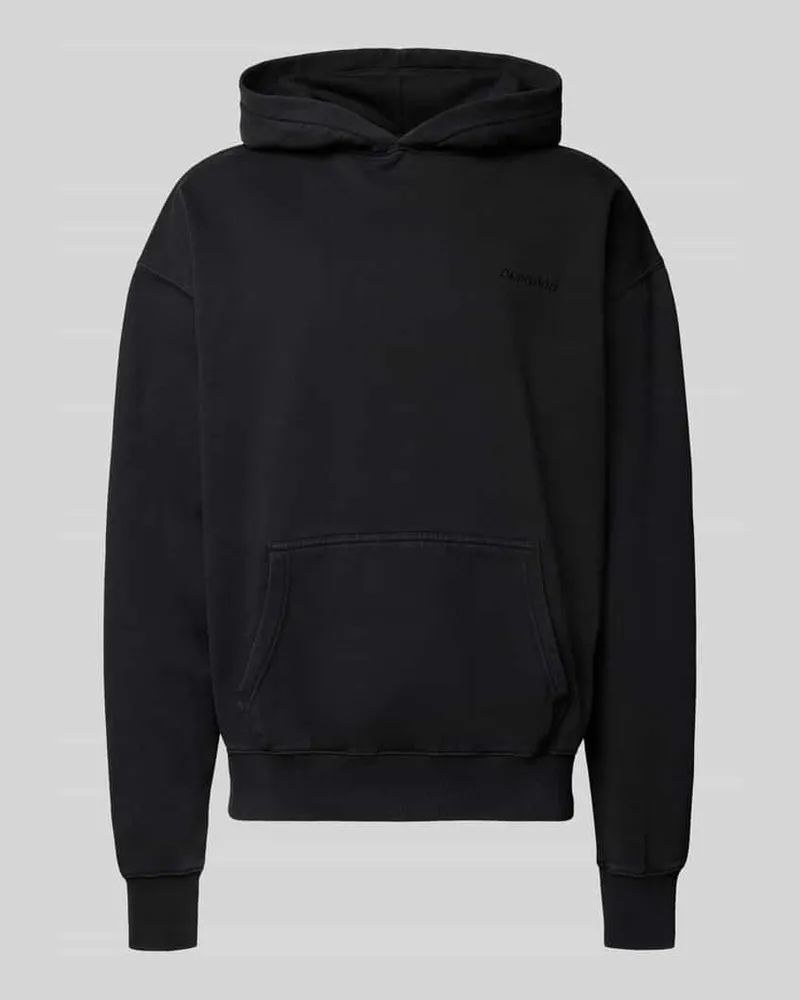 PEGADOR Oversized Hoodie mit Logo und Känguru-Tasche Black