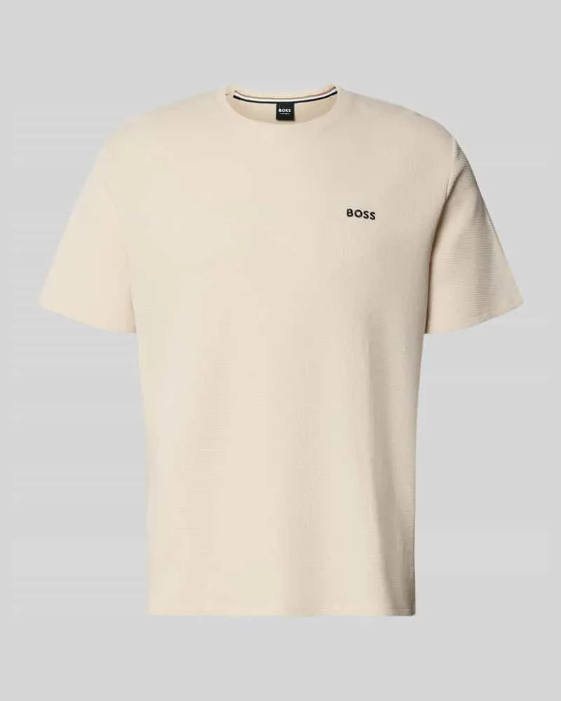 HUGO BOSS Regular Fit T-Shirt aus Baumwoll-Mix Offwhite