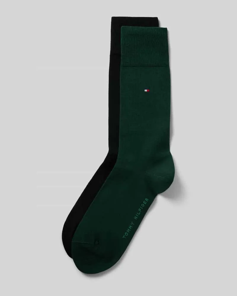 Tommy Hilfiger Socken aus Baumwoll-Mix im 2er-Pack Dunkelgruen