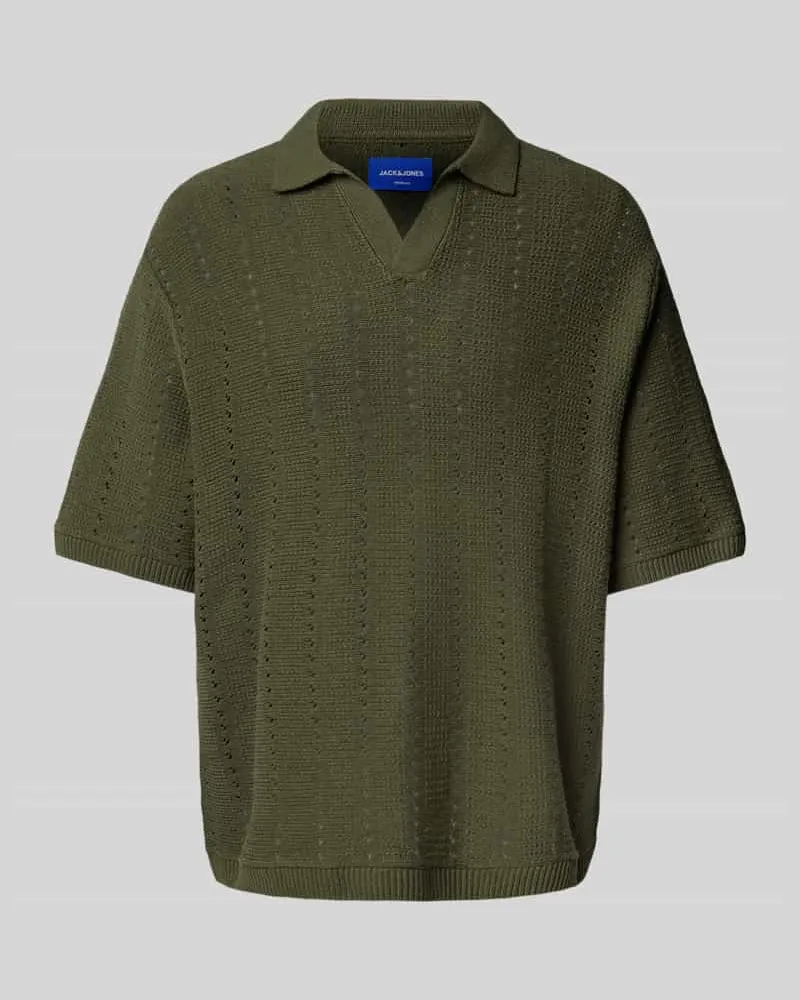 Jack & Jones Relaxed Fit Poloshirt mit Lochmuster Modell 'PAROS 
