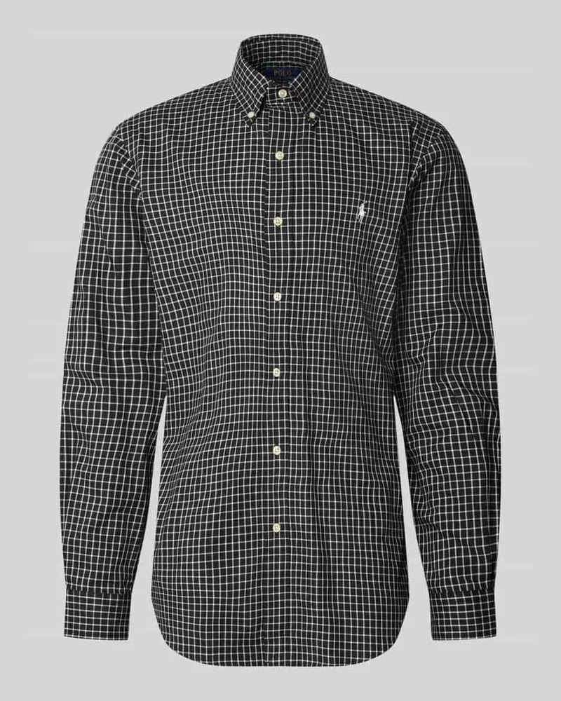 Ralph Lauren Custom Fit Freizeithemd aus reiner Baumwolle Black