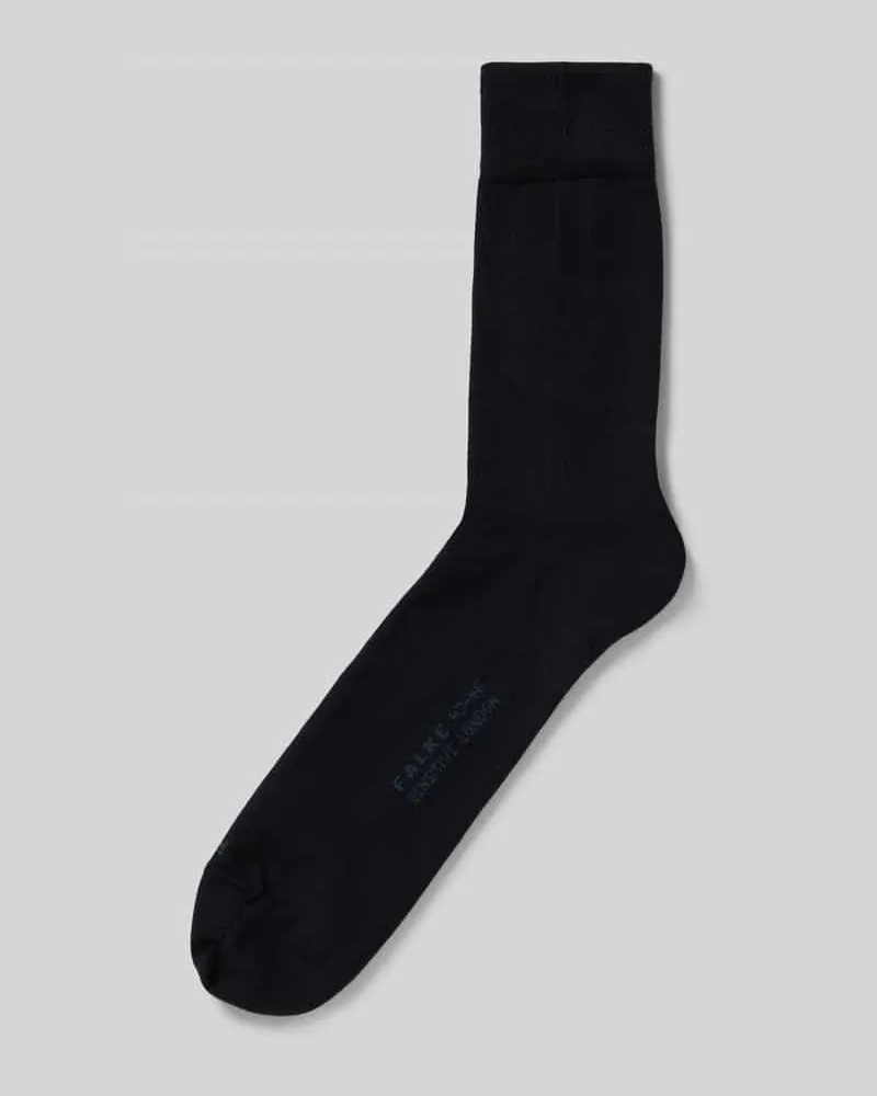 Falke Socken im unifarbenen Design Modell 'Sens. London Dunkelblau