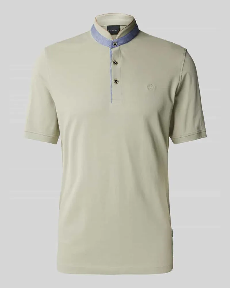 Bugatti Regular Fit Poloshirt mit Stehkragen 