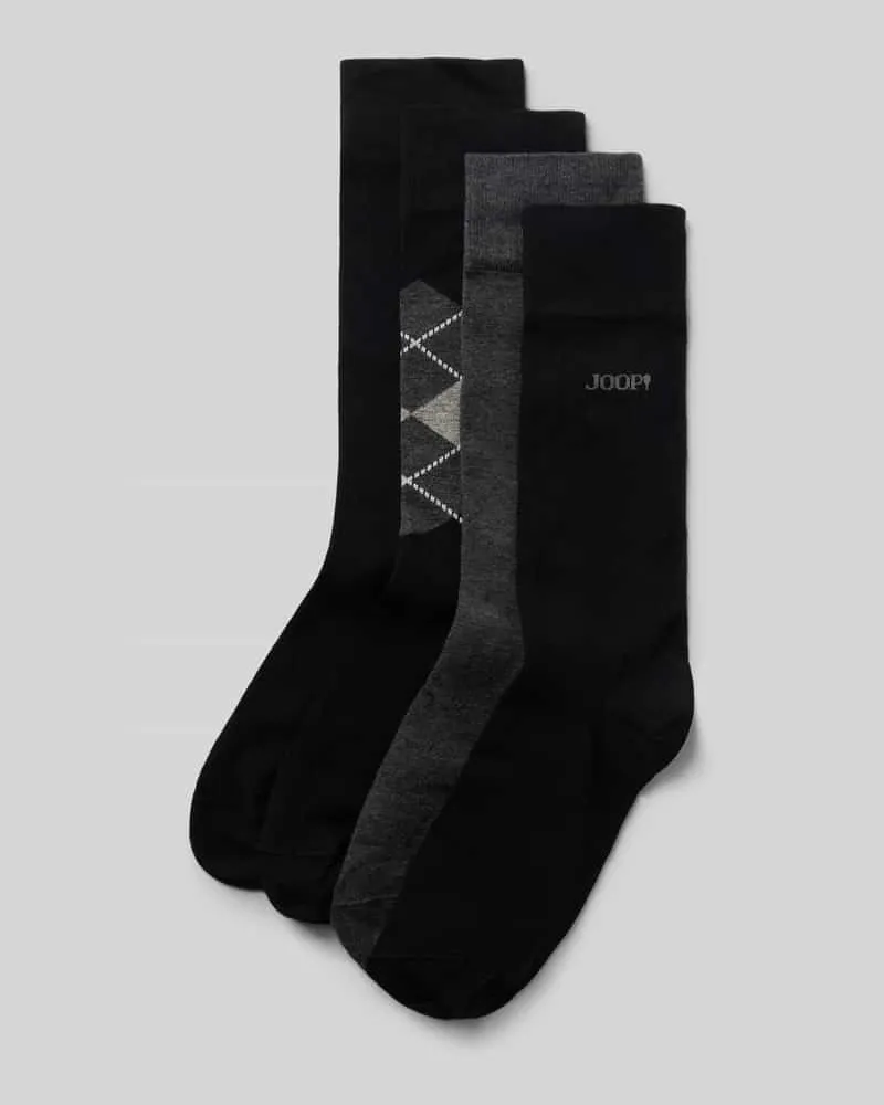 JOOP! Socken aus Baumwoll-Mix im 4er-Pack Black
