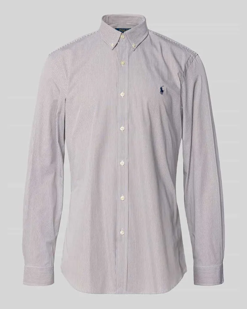 Ralph Lauren Freizeithemd mit Knopfleiste Dunkelbraun