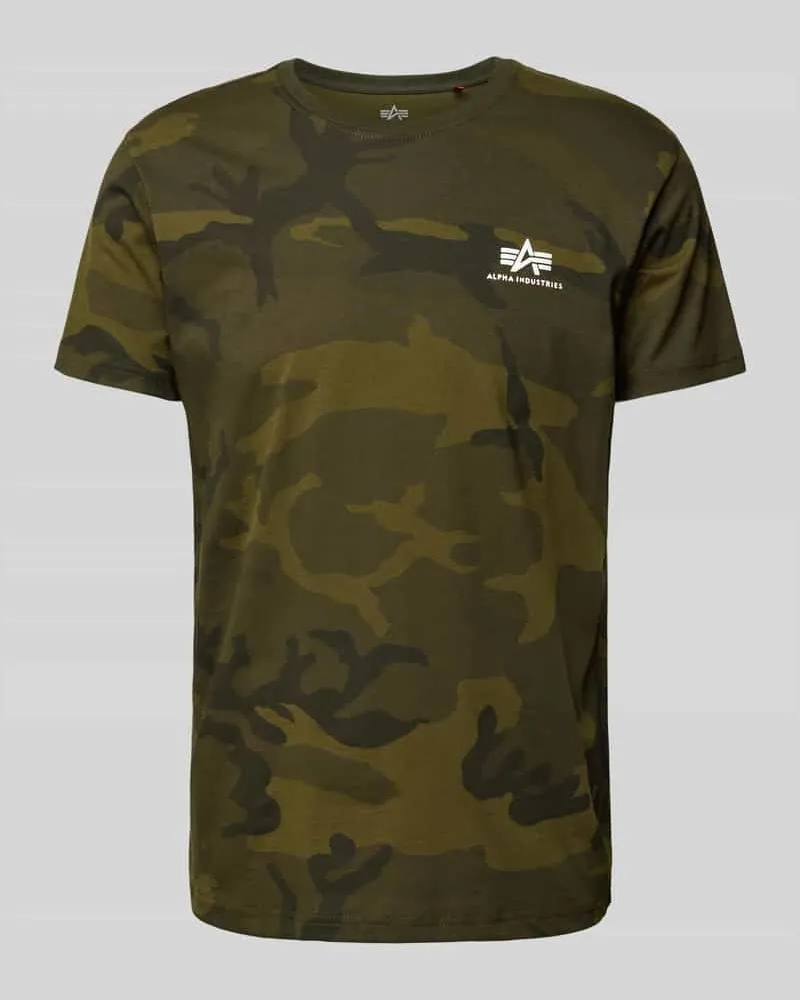 Alpha Industries T-Shirt mit Label-Print 
