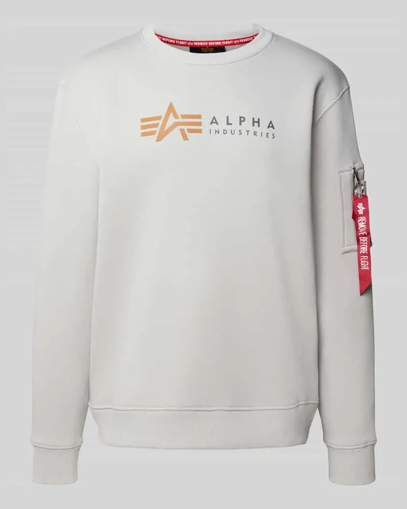 Alpha Industries Sweatshirt mit Label-Print 