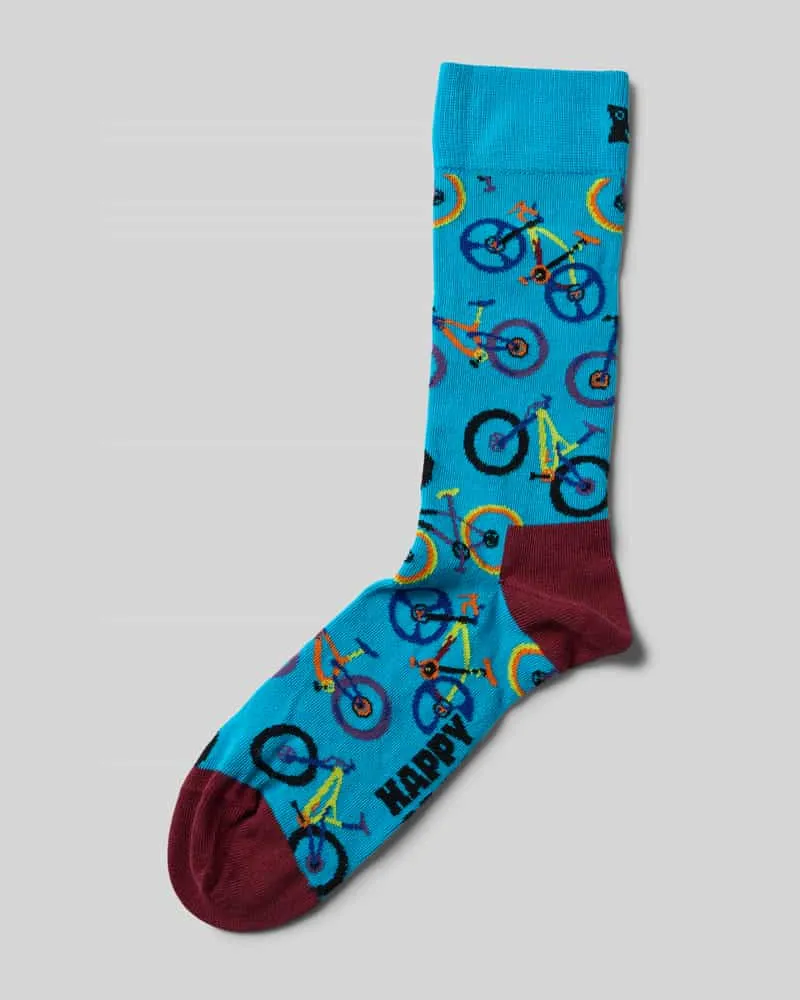 Happy Socks Socken mit Motiv-Stitching Modell 'MOUNTAIN BIKE 