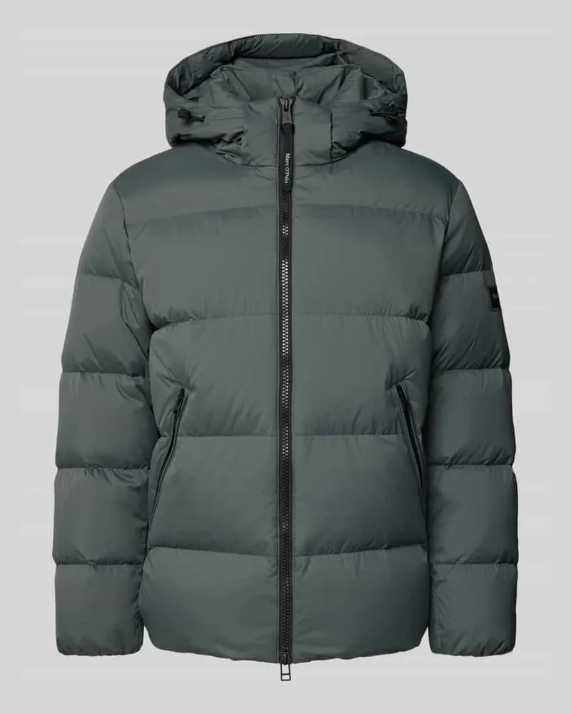 Marc O'Polo Regular Fit Daunenjacke mit abnehmbarer Kapuze Graphit