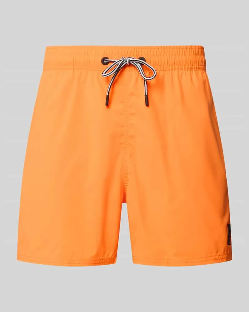 Bogner Straight Fit Badeshorts mit Tunnelzug Orange