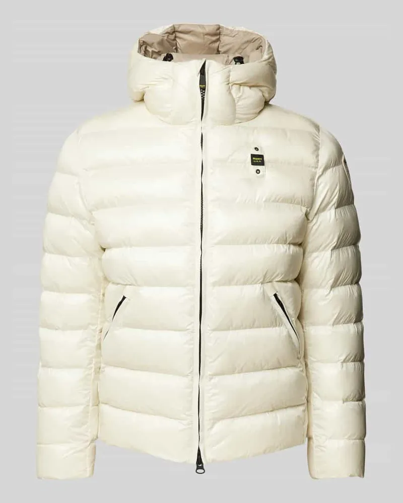 Blauer Regular Fit Steppjacke mit Kapuze Modell 'ADAMS 