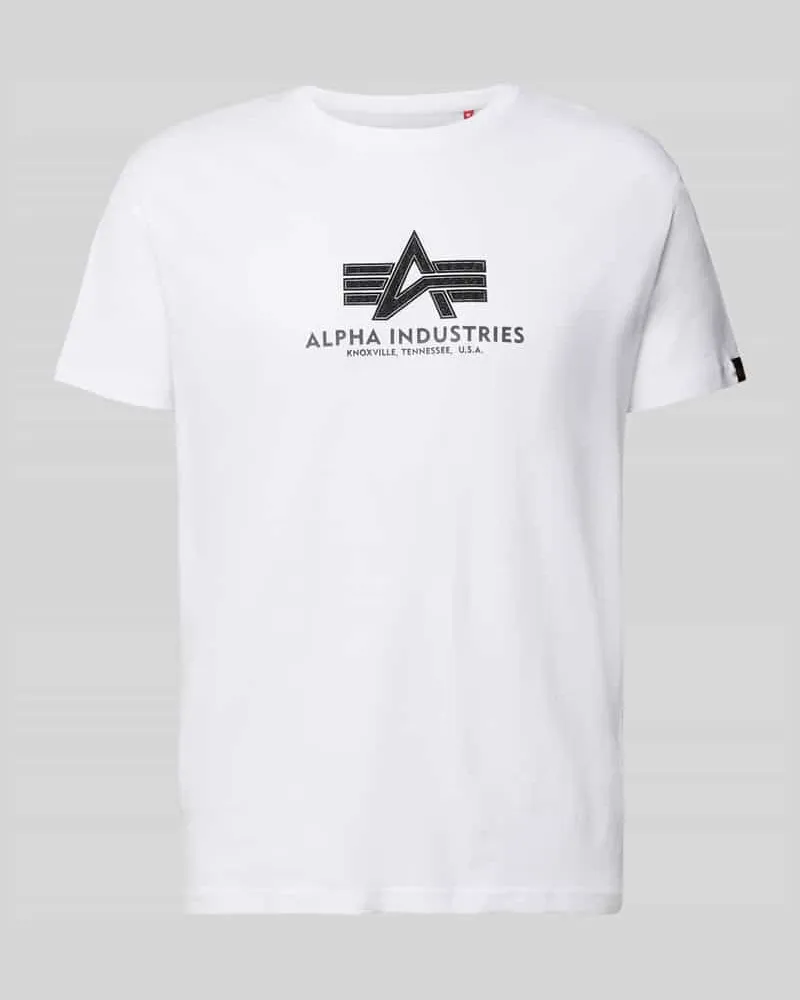 Alpha Industries T-Shirt aus Baumwolle Modell 'BASIC Weiss