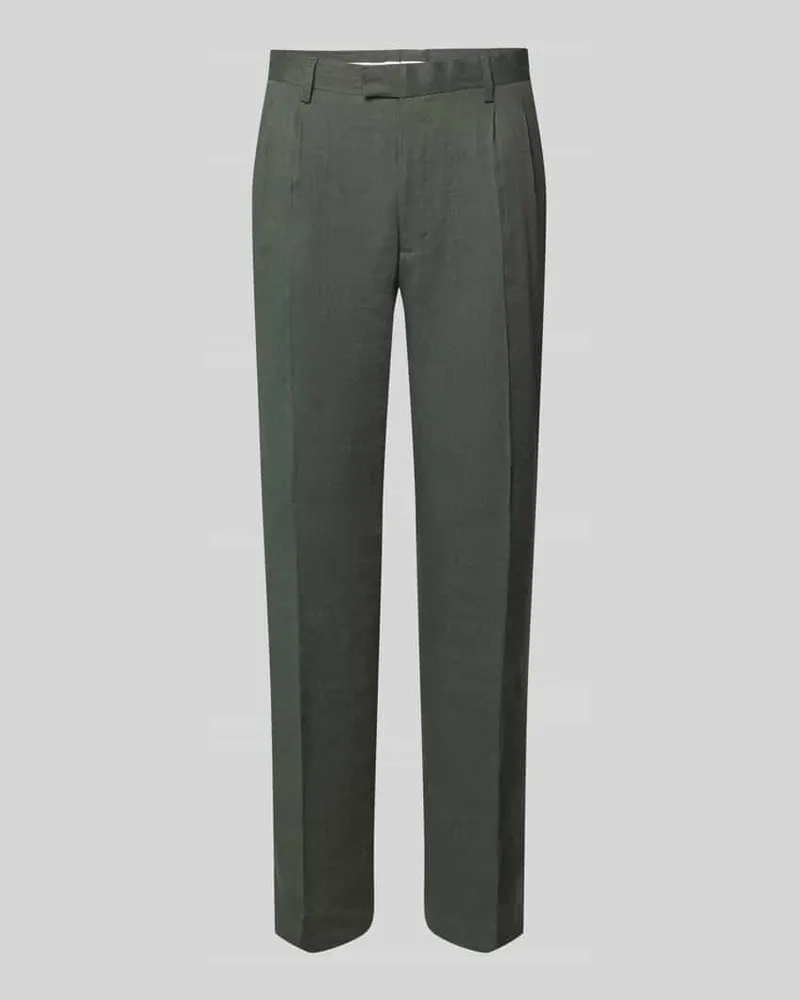 McNeal Anzughose aus Leinenmix Oliv