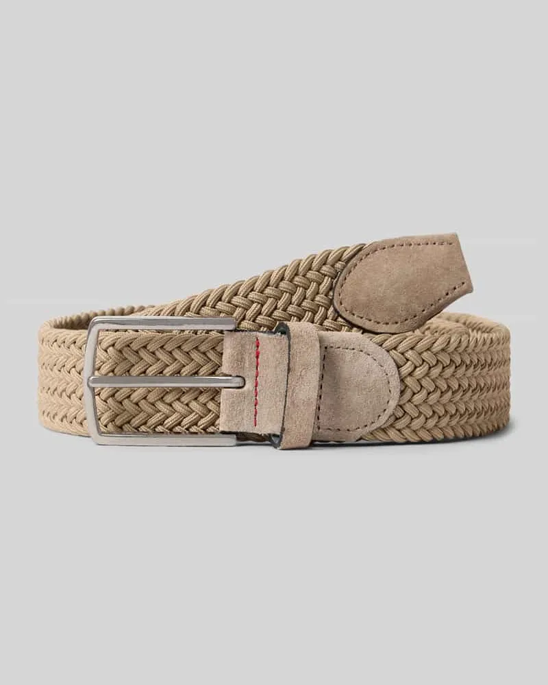 Pierre Cardin Gürtel in Flecht-Optik mit Dornschließe Sand