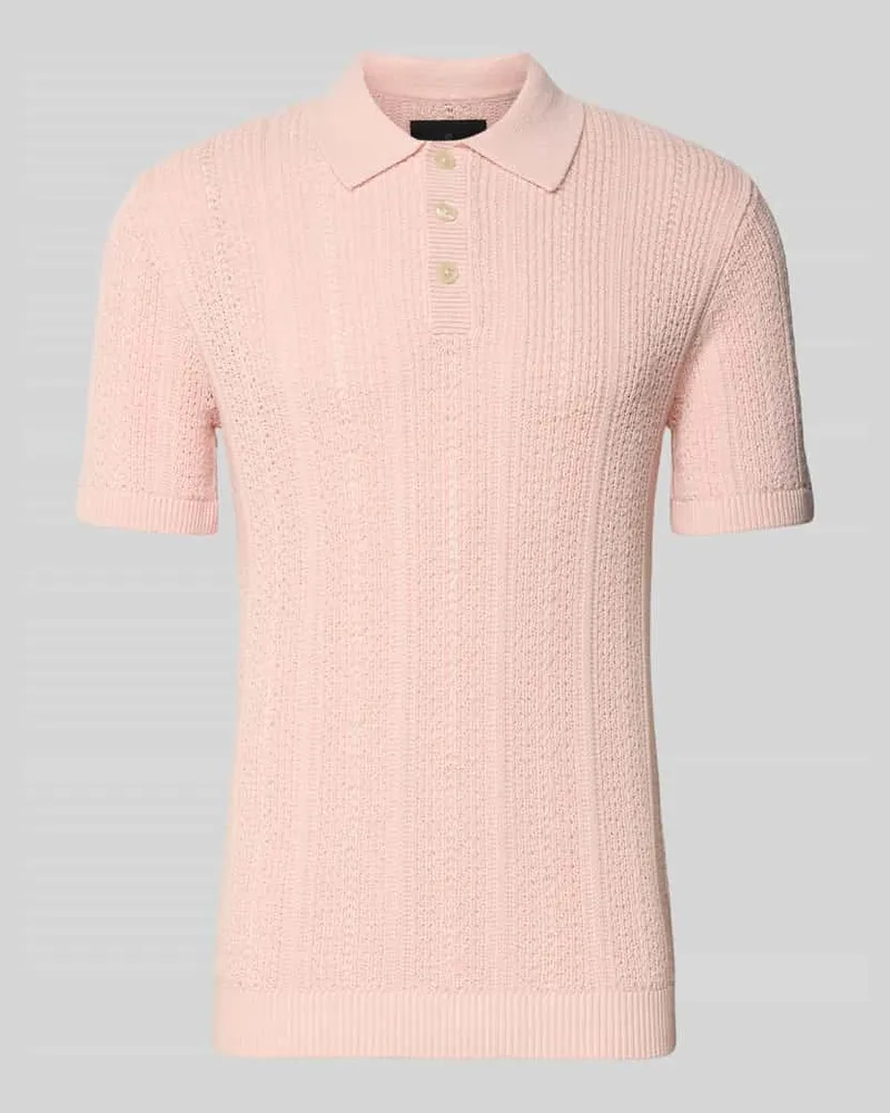 Jack & Jones Slim Fit Poloshirt mit Knopfleiste Hellrosa