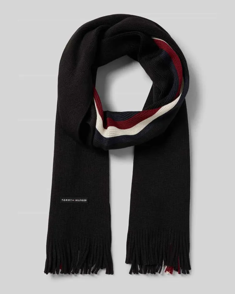 Tommy Hilfiger Schal aus Woll-Mix Black
