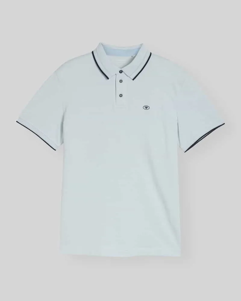 Tom Tailor Regular Fit Poloshirt aus reiner Baumwolle Hellblau