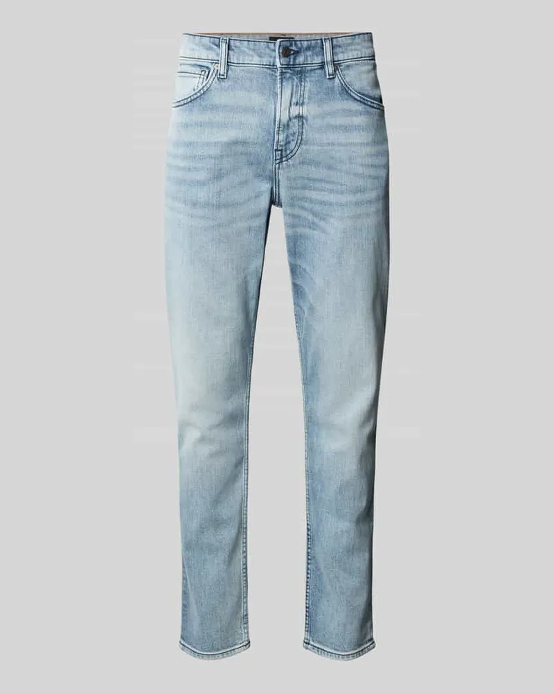 HUGO BOSS Slim Fit Jeans aus Baumwoll-Mix mit Lyocell-Anteil Modell 'ONYX BO Blau