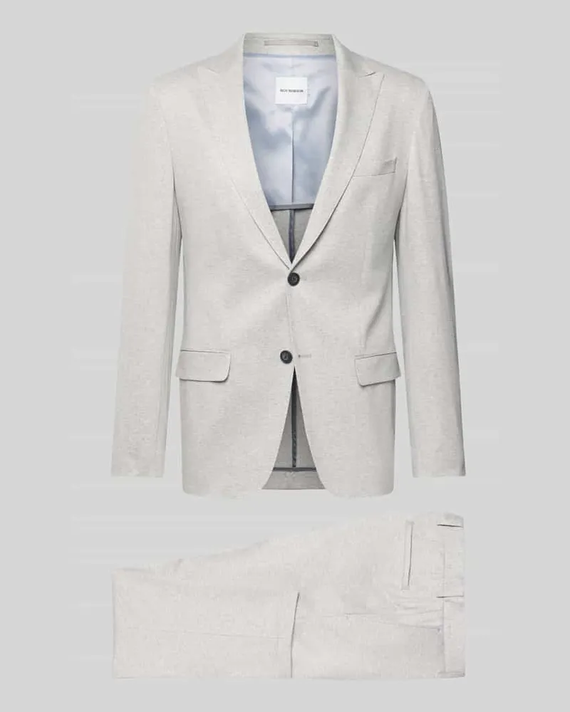 Roy Robson Regular Fit Blazer aus Viskose-Mix mit Zierbesatz Silber