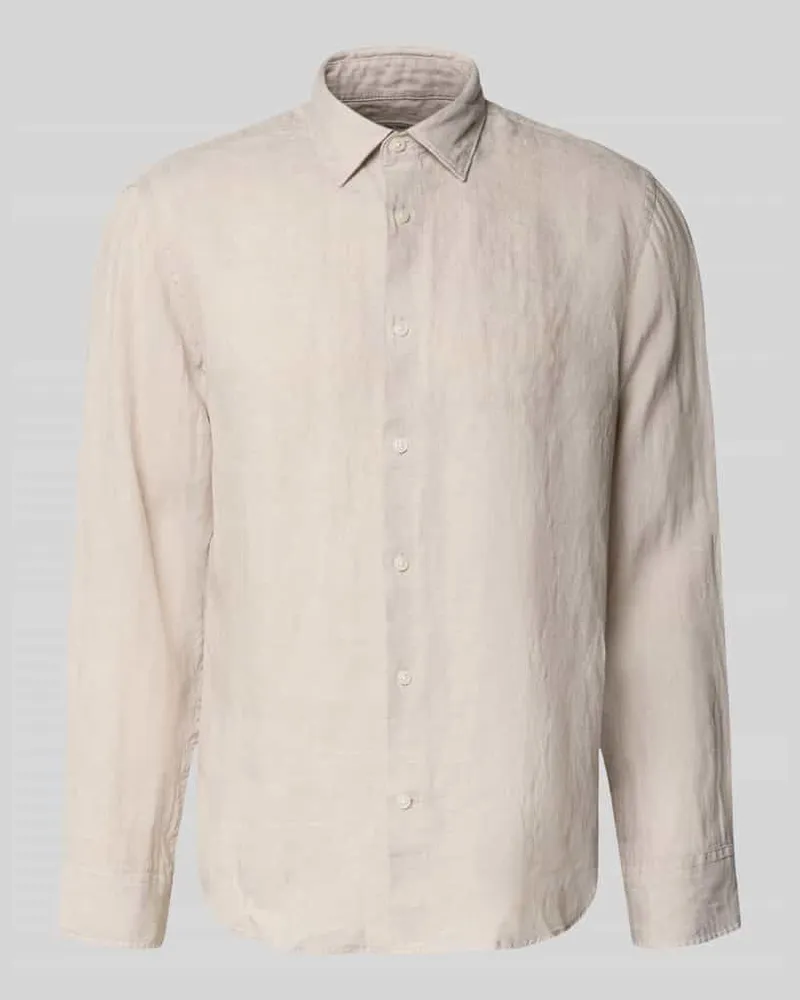 Selected Homme Regular Fit Freizeithemd aus reinem Leinen Modell 'REGKYLIAN Sand