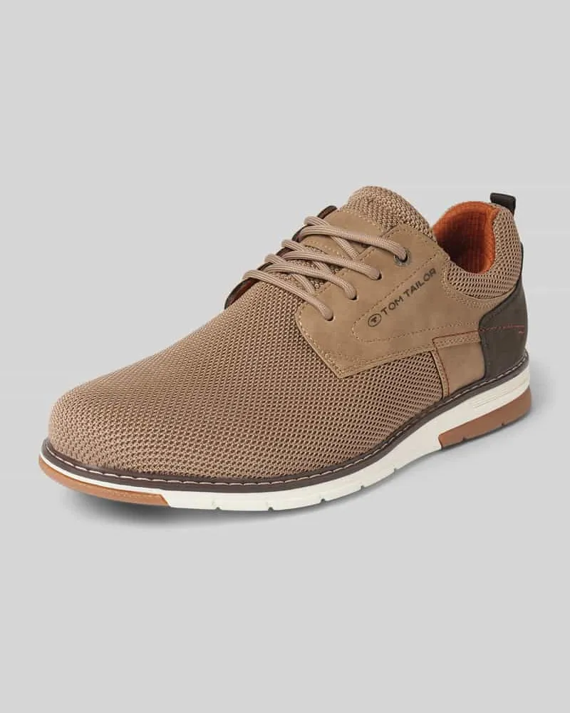 Tom Tailor Low Top Sneaker im Knitted Look mit hochwertigen Kunstleder-Applikationen 