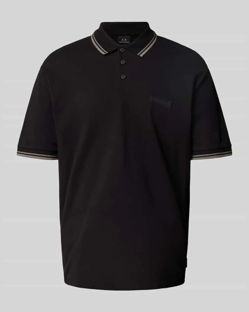 Armani Exchange Regular Fit Poloshirt mit Knopfleiste 