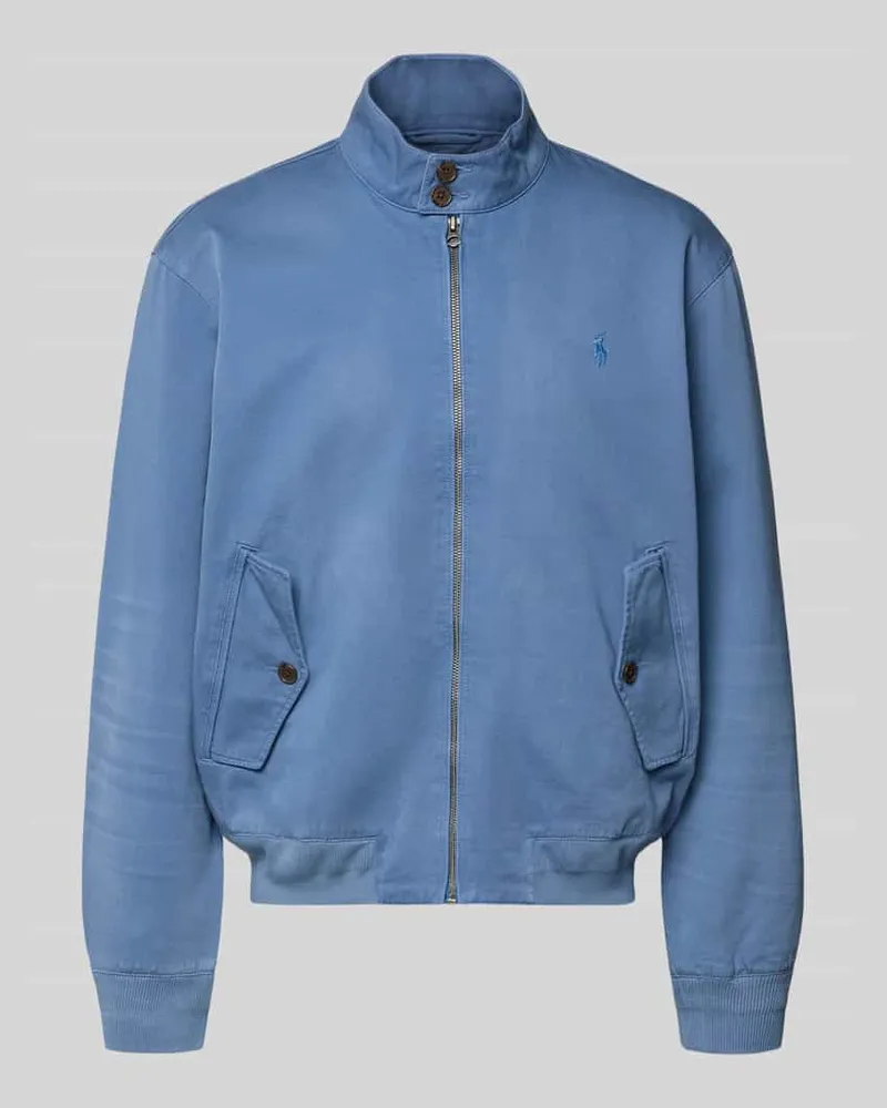 Ralph Lauren Blouson mit Reißverschluss und Label-Stitching Marine