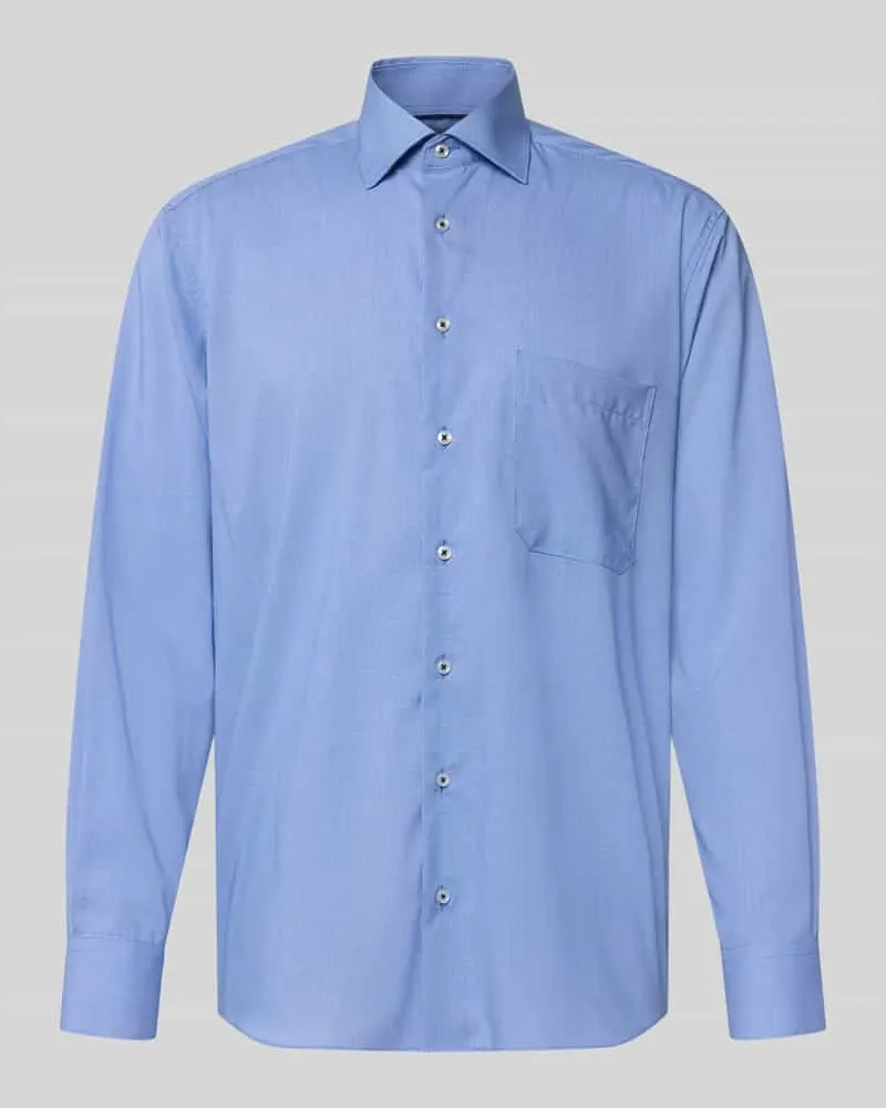 Eterna Comfort Fit Business-Hemd mit Kentkragen Royal