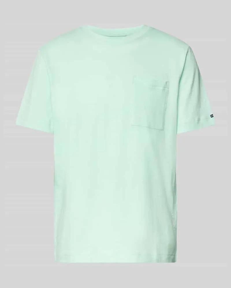 Tom Tailor Regular Fit T-Shirt aus Baumwoll-Mix Helltuerkis