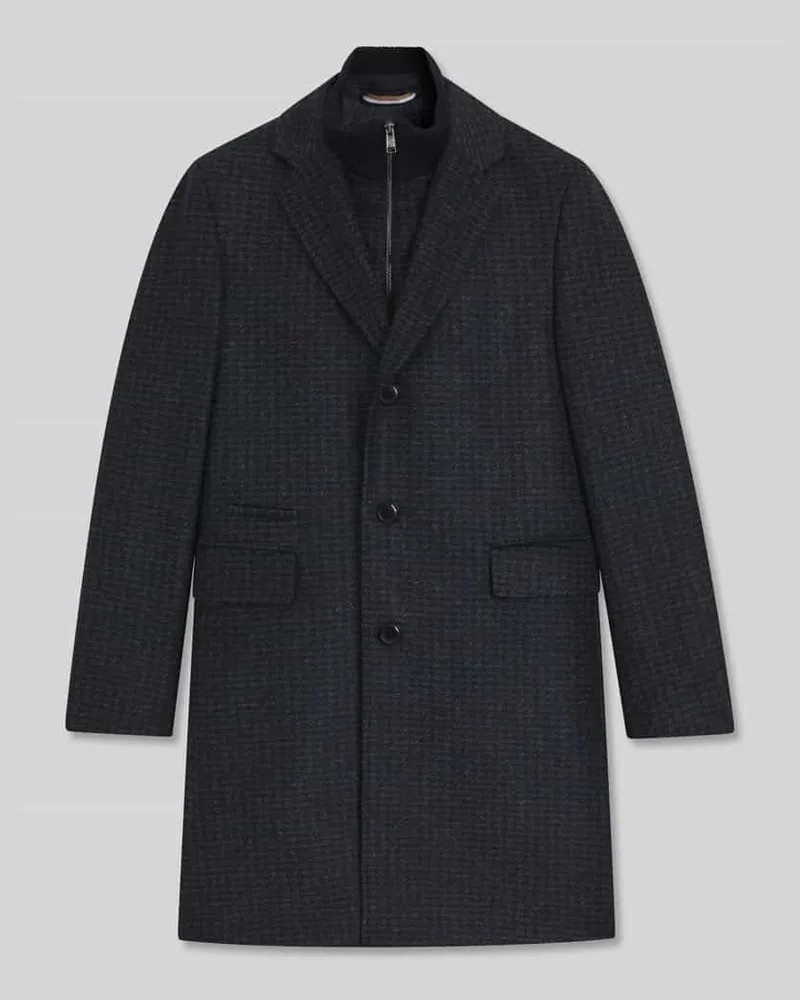 HUGO BOSS Slim Fit Mantel mit Woll-Anteil Modell 'H-HYDE-J-BIB-PAD-254 Marine