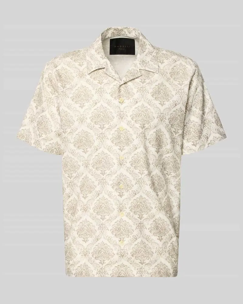 Bugatti Regular Fit Freizeithemd mit Reverskragen Beige