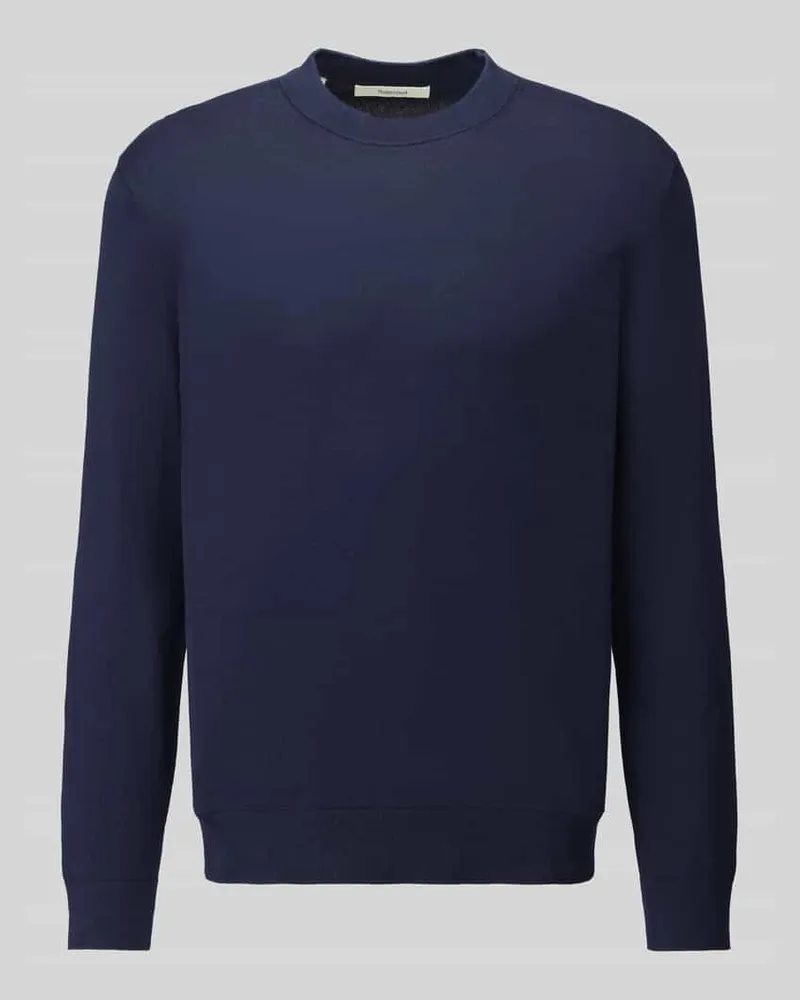 Selected Regular Fit Pullover aus reiner Baumwolle Modell 'TORINO Dunkelblau