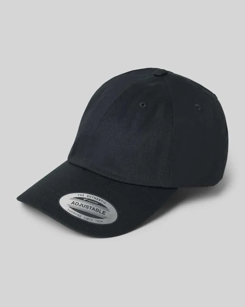Flexfit Cap mit verstellbarem Riegel Modell 'Low Profile Cotton Twill Black