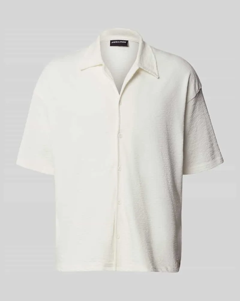 PEGADOR Regular Fit Freizeithemd mit Reverskragen Modell 'Arcos Offwhite