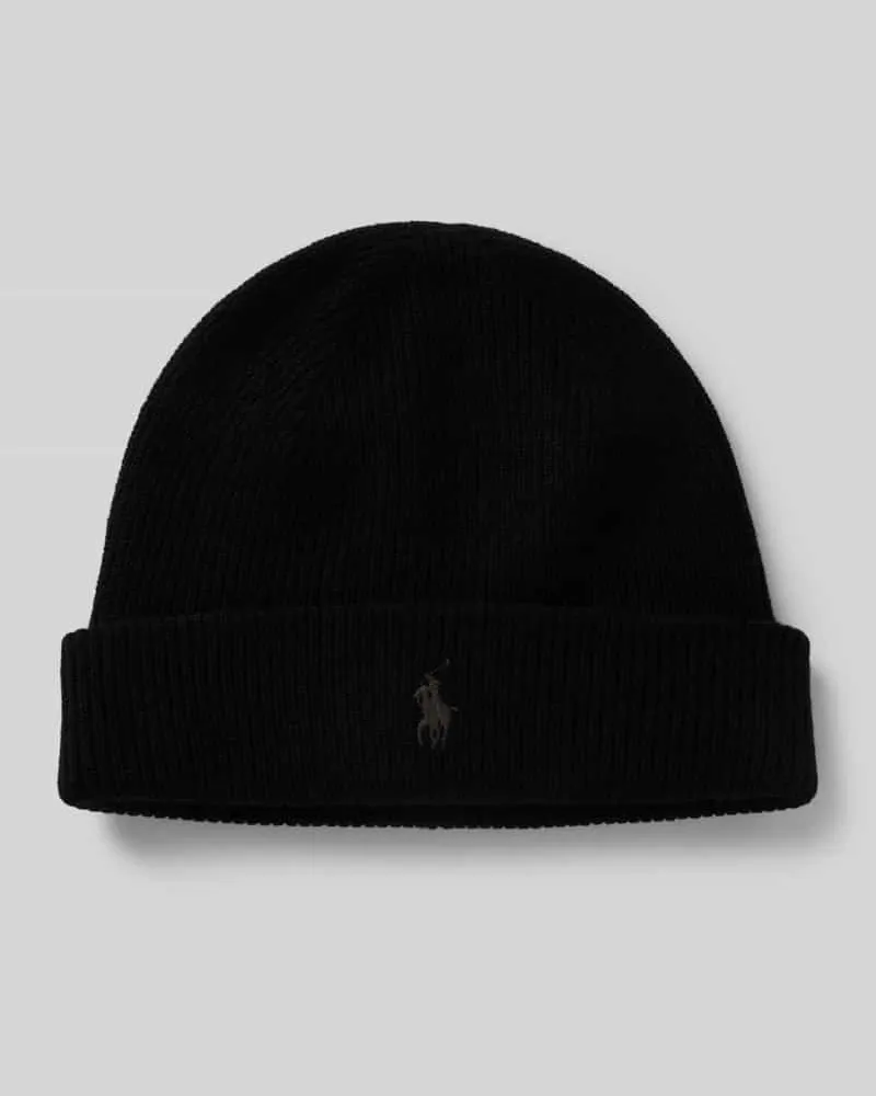 Ralph Lauren Beanie mit Label-Stitching Black
