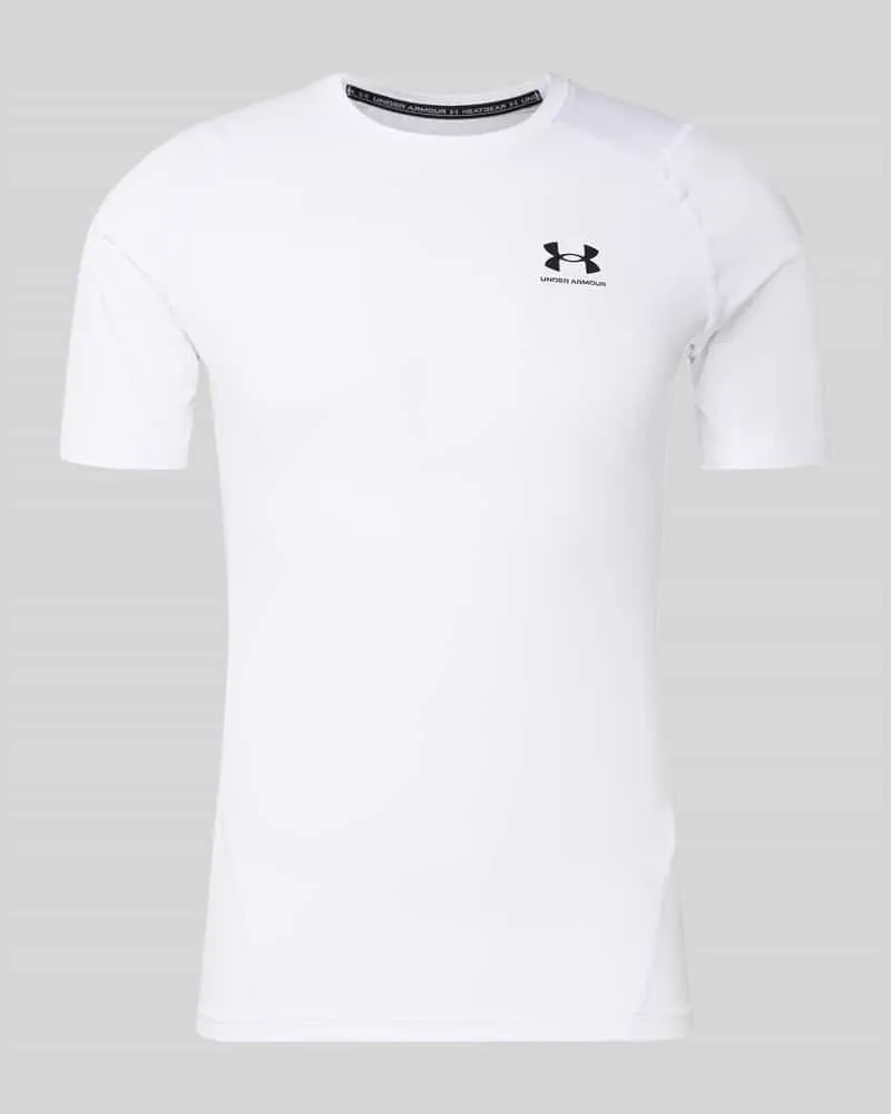 Under Armour T-Shirt mit Label-Print Weiss