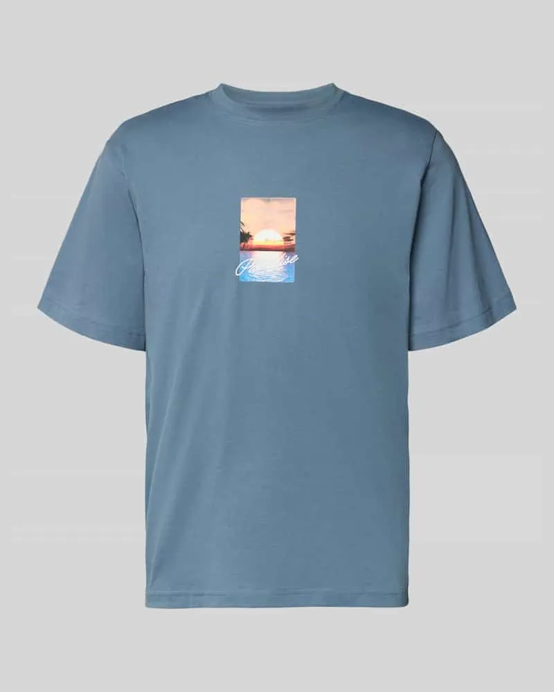 Selected Homme Regular Fit T-Shirt aus reiner Baumwolle Modell 'ASPEN Bleu